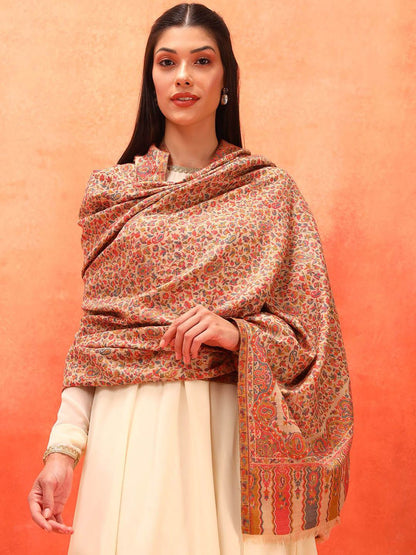 Dhiyona PA Floral & Paisley Woven Design Woollen Shawl