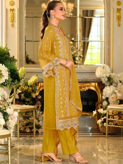 Women Ethnic Motifs Embroidered Kurta with Trousers & Dupatta