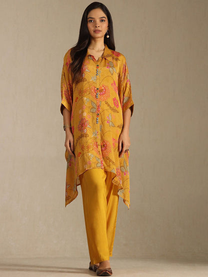 Dhiyona SO Women's Women Floral Printed Regular Kurta with Trousers Kurta Sets