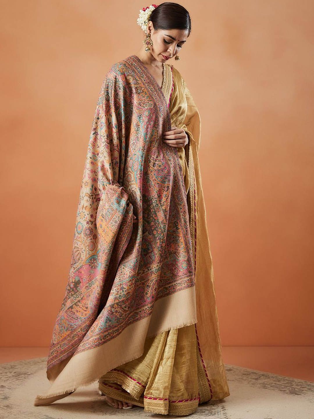 Dhiyona PA Ethnic Motifs Woven Design Shawl