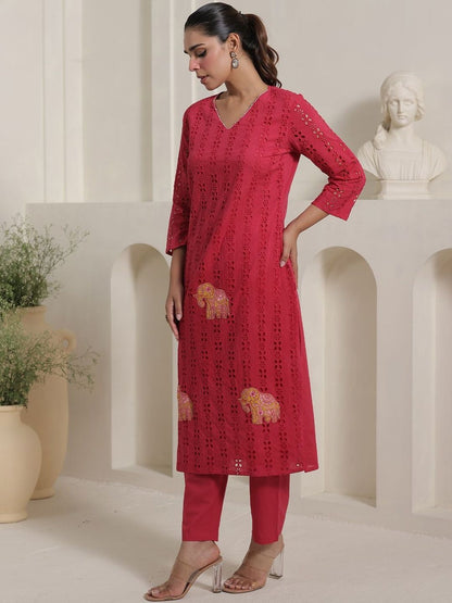 Women Ethnic Motifs Printed Pure Cotton Kurta with Trouser