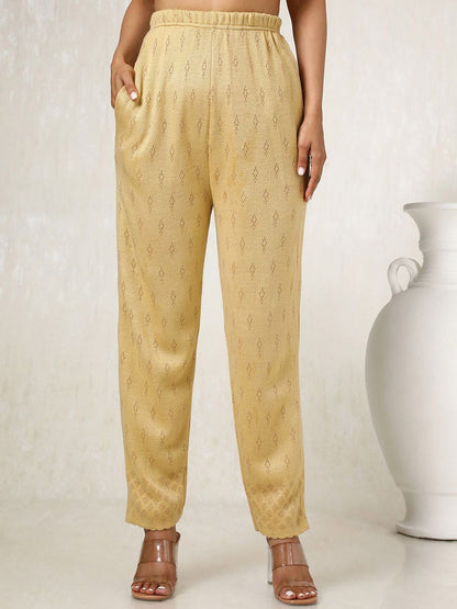 Dhiyona SO Women's Women Ethnic Motifs Regular Thread Work Kurta with Trousers & With Dupatta