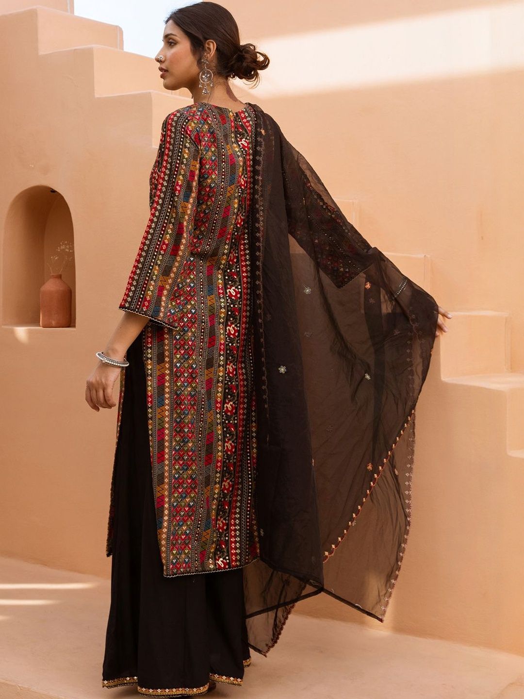 Women Ethnic Motifs Printed Kurta with Palazzos & Dupatta