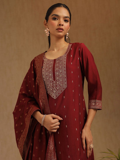 Dhiyona SO Women's Women Floral Embroidered Kurta with Palazzos & Dupatta
