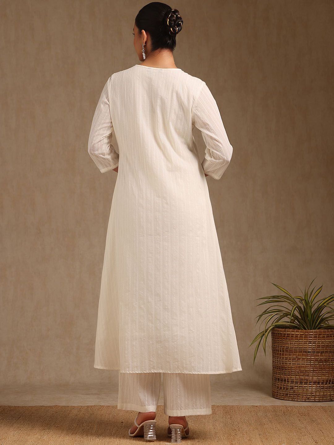 Dhiyona SO Women's Women Regular Pure Cotton Kurta with Palazzos