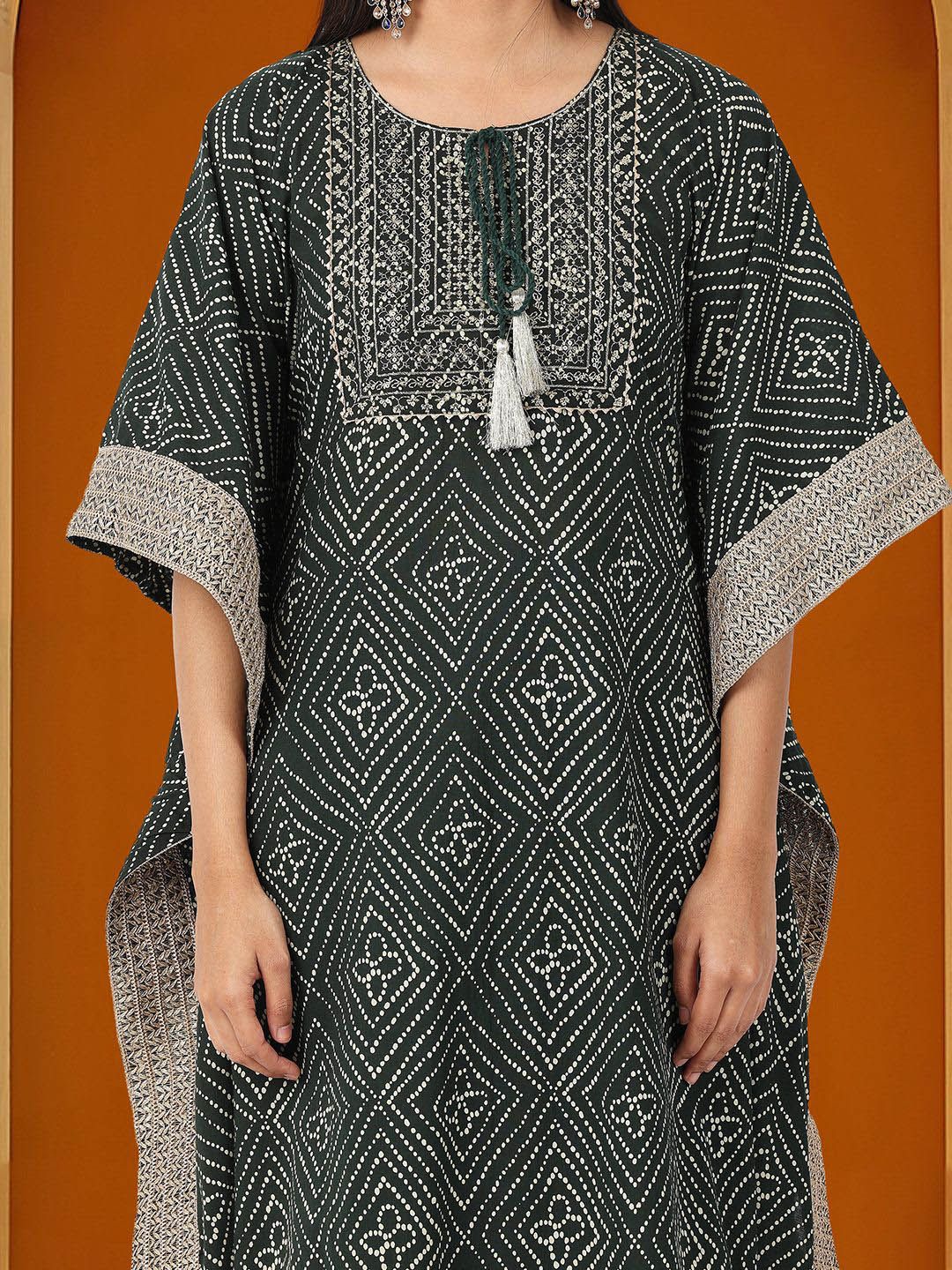 Dhiyona IS Women's Women Ethnic Motifs Printed Regular Kurta with Trousers & With Dupatta