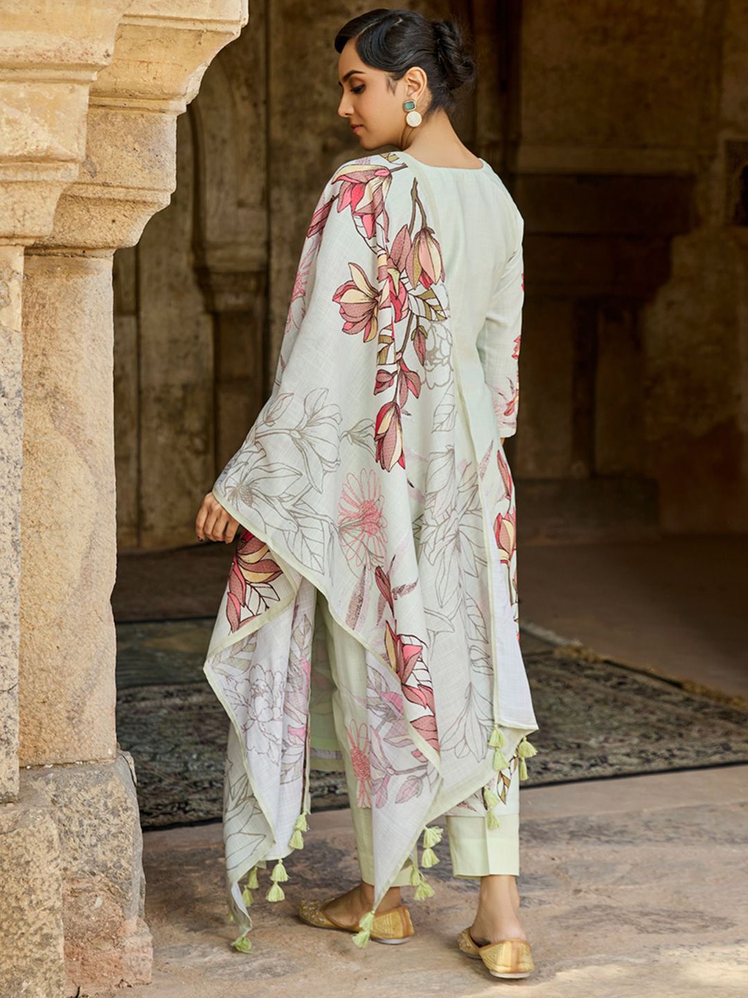 Dhiyona WP Women Digitally Printed Cotton Linen Suit Set 4161