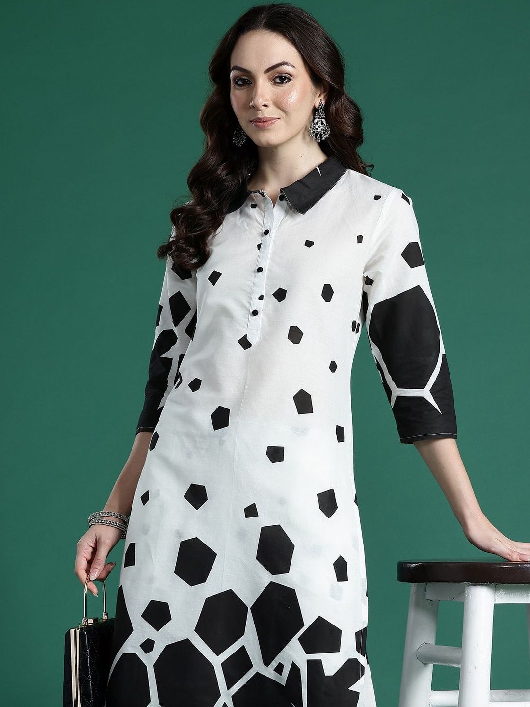 Women Printed Regular Pure Cotton Kurta with Trousers