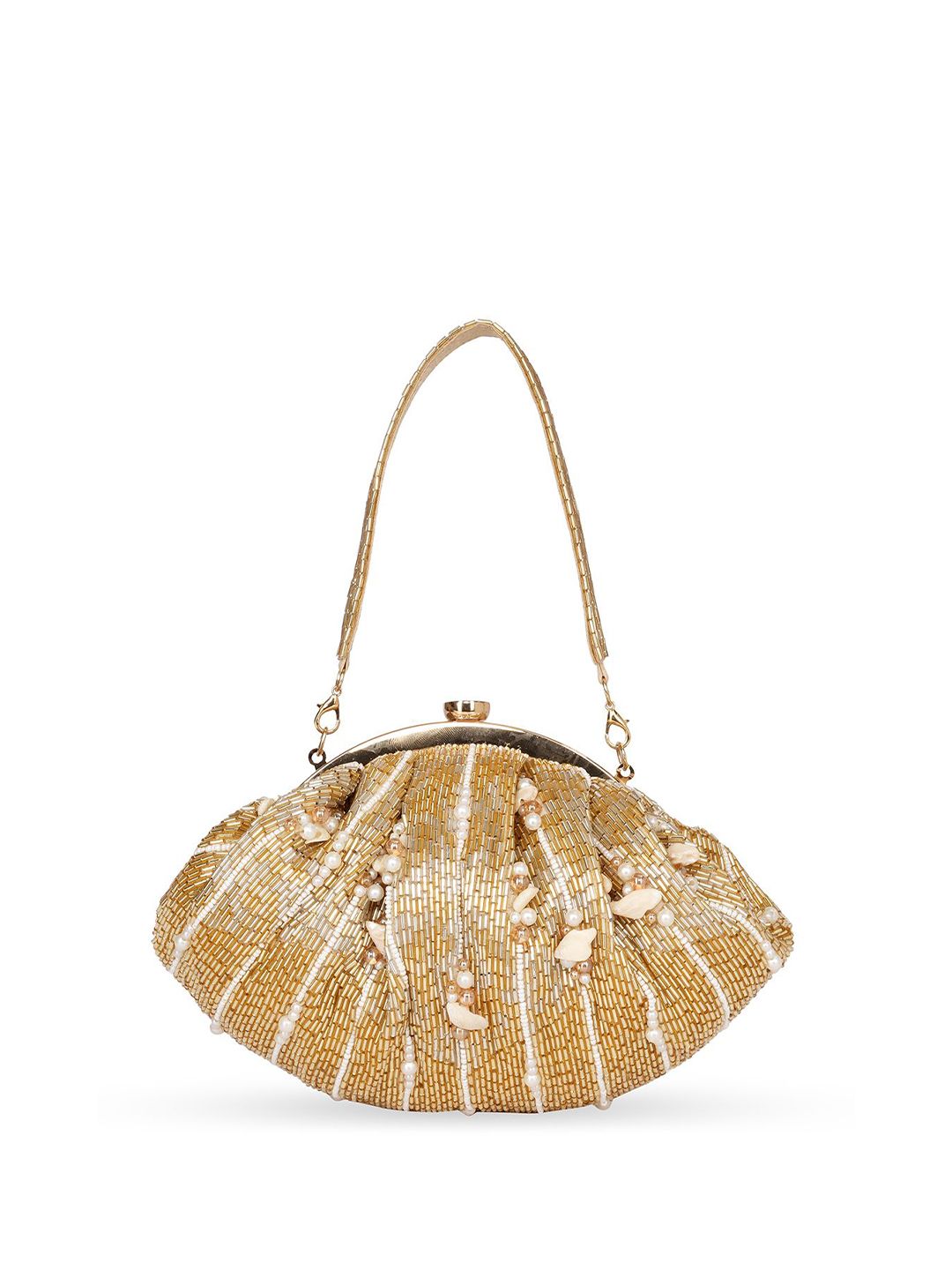 Dhiyona NR Embroidered Half Moon Clutch