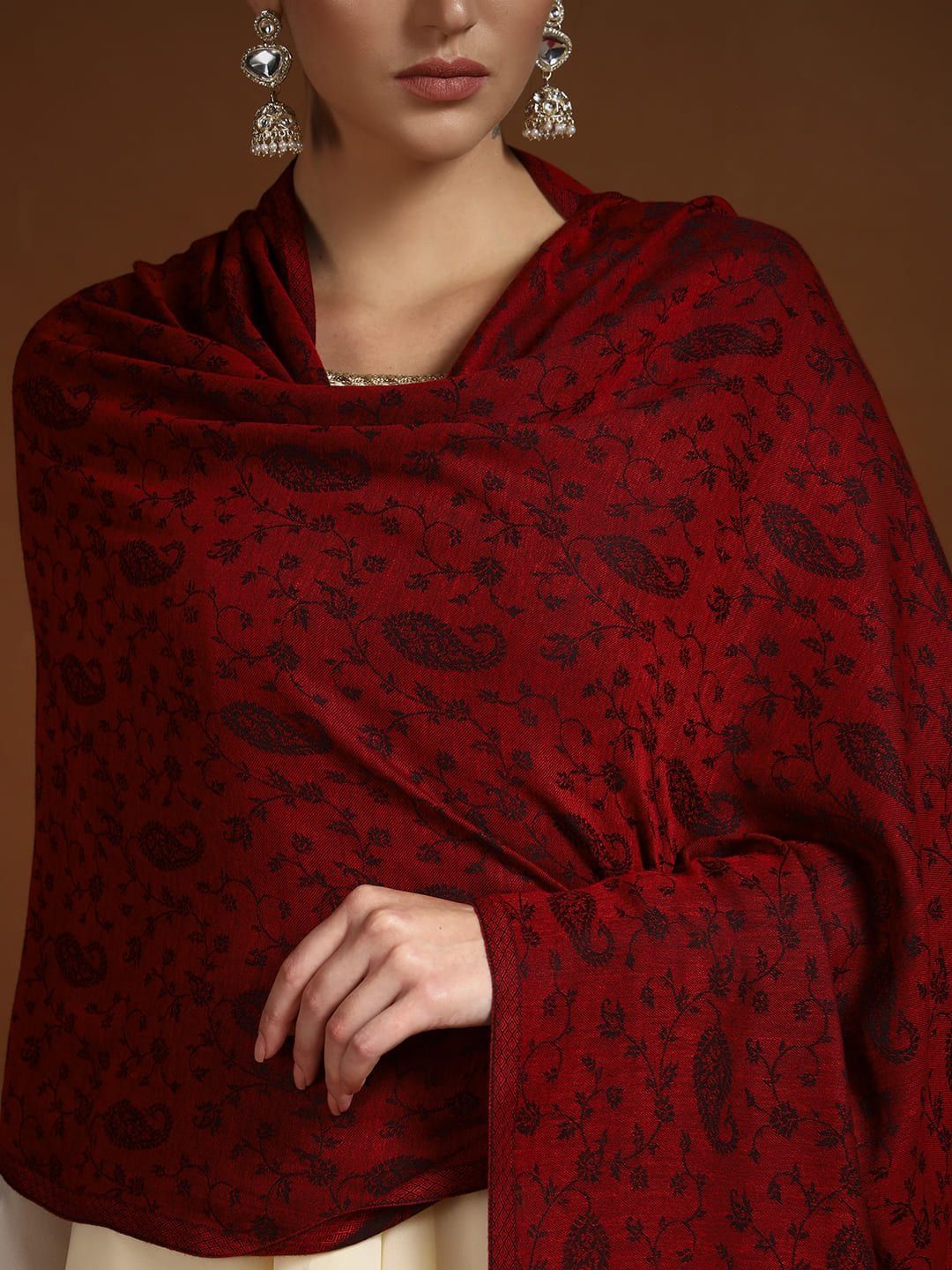 Dhiyona PA Women Abstract Woven Design Shawl