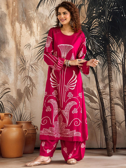 Dhiyona SN Women's Ethnic Motifs Printed Kurta with Salwar