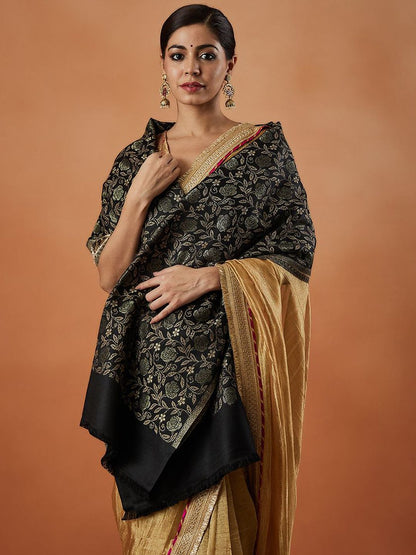 Dhiyona PA Gulnari Kaani Floral Woven Design Shawl
