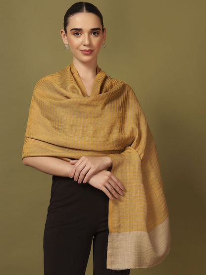 Dhiyona PA Striped Woven Design Reversible Zargul Shawl