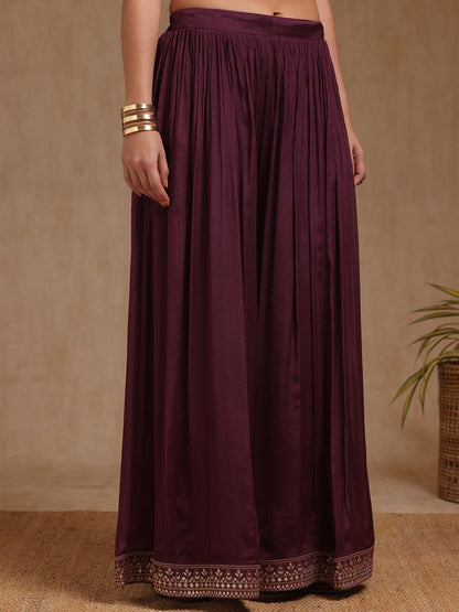 Dhiyona SO Women's Women Ethnic Motifs Regular Beads and Stones Kurta with Palazzos & With Dupatta