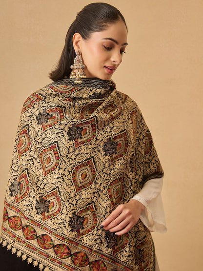 Dhiyona PA Paisley Embroidered Zari Shawl