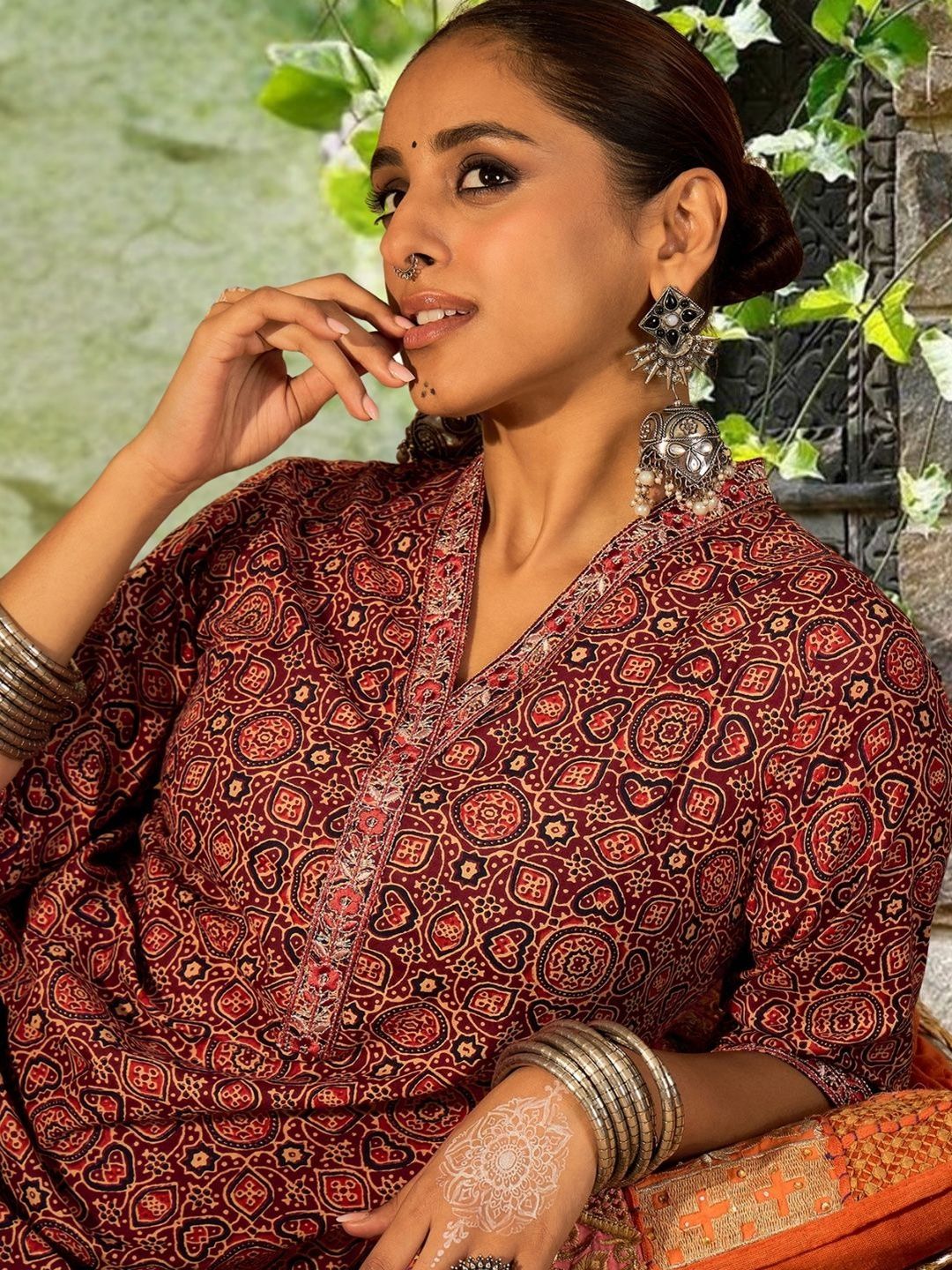 Women Printed Regular Pure Cotton Kurta with Trousers
