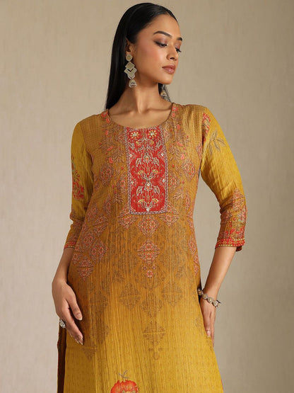Dhiyona SO Women's Women Floral Printed Regular Beads and Stones Kurta Sets