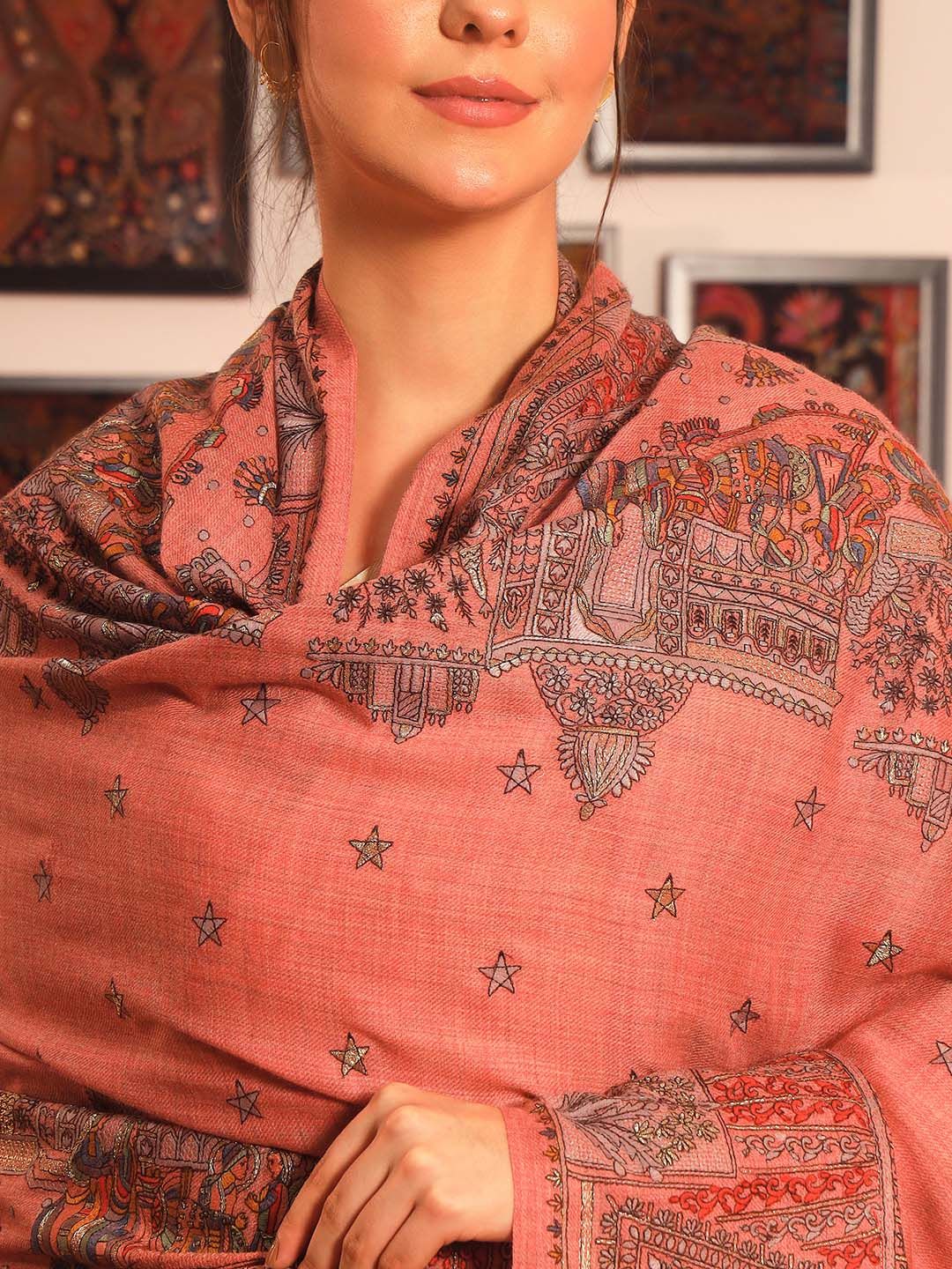 Dhiyona PA Paisley Embroidered Shawl