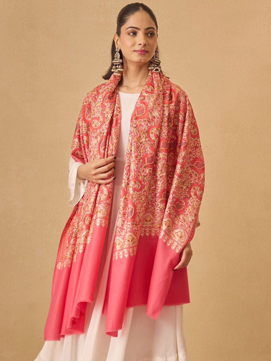 Dhiyona PA Paisley Embroidered Thread Work Shawl