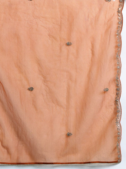 Dhiyona IE Floral Embroidered Velvet Kurta with Trousers & With Dupatta