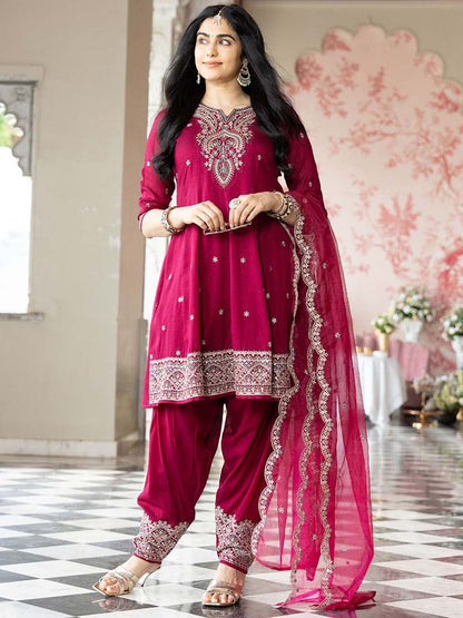 Dhiyona CH Embroidered A-line Kurta with Salwar