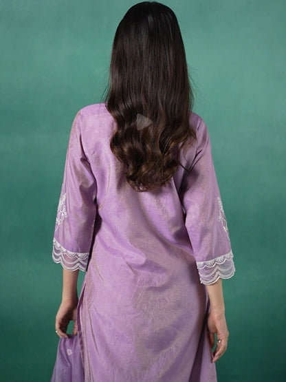 Women Floral Embroidered Kurta with Trousers & Dupatta