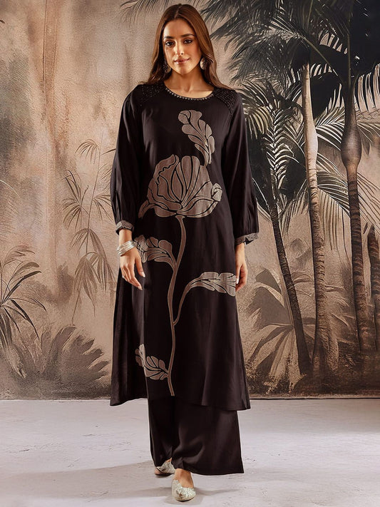 Dhiyona SN Women's Floral Printed Straight Kurta & Palazzos