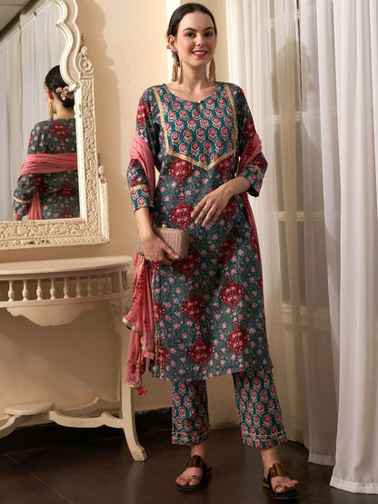 Dhiyona SN Women's Printed Pure Cotton Kurta Sets