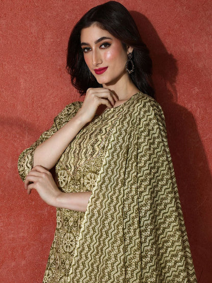 Dhiyona SN Women's Printed Pure Cotton Kurta & Trouser With Dupatta