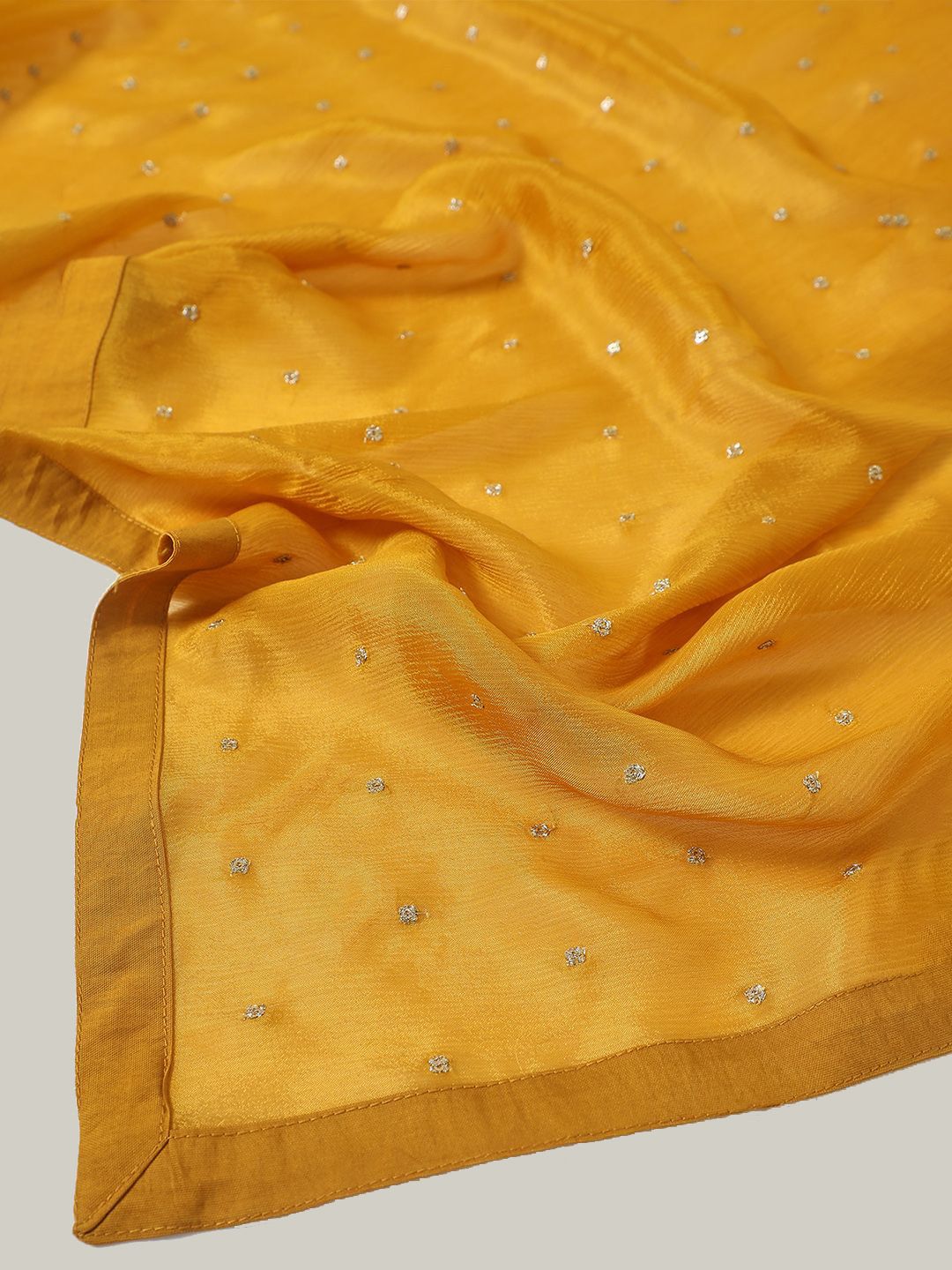 Dhiyona SO Women's Mustard Yellow Ethnic Motifs Printed Zari Straight Kurta With Sharara & Dupatta