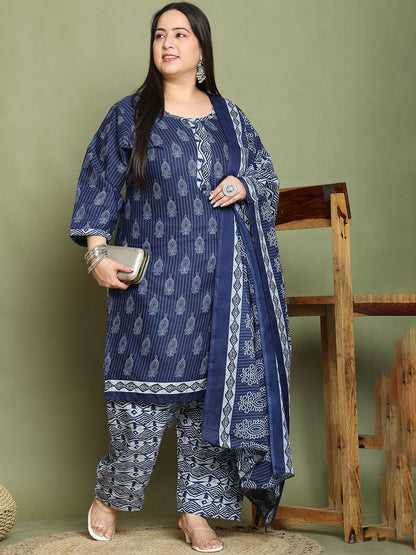 Dhiyona KL Women Floral Printed Regular Kurti with Salwar & Dupatta
