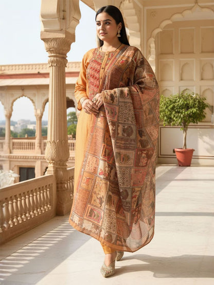 Women Ethnic Motifs Printed Kurta with Trousers & Dupatta