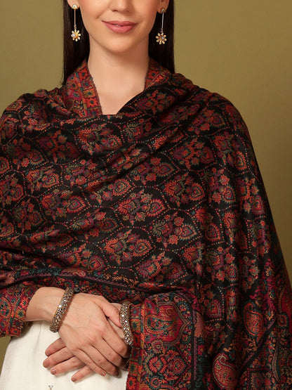 Dhiyona PA Gulraiz Ethnic Motifs Woven Design Kani Woolen Shawl