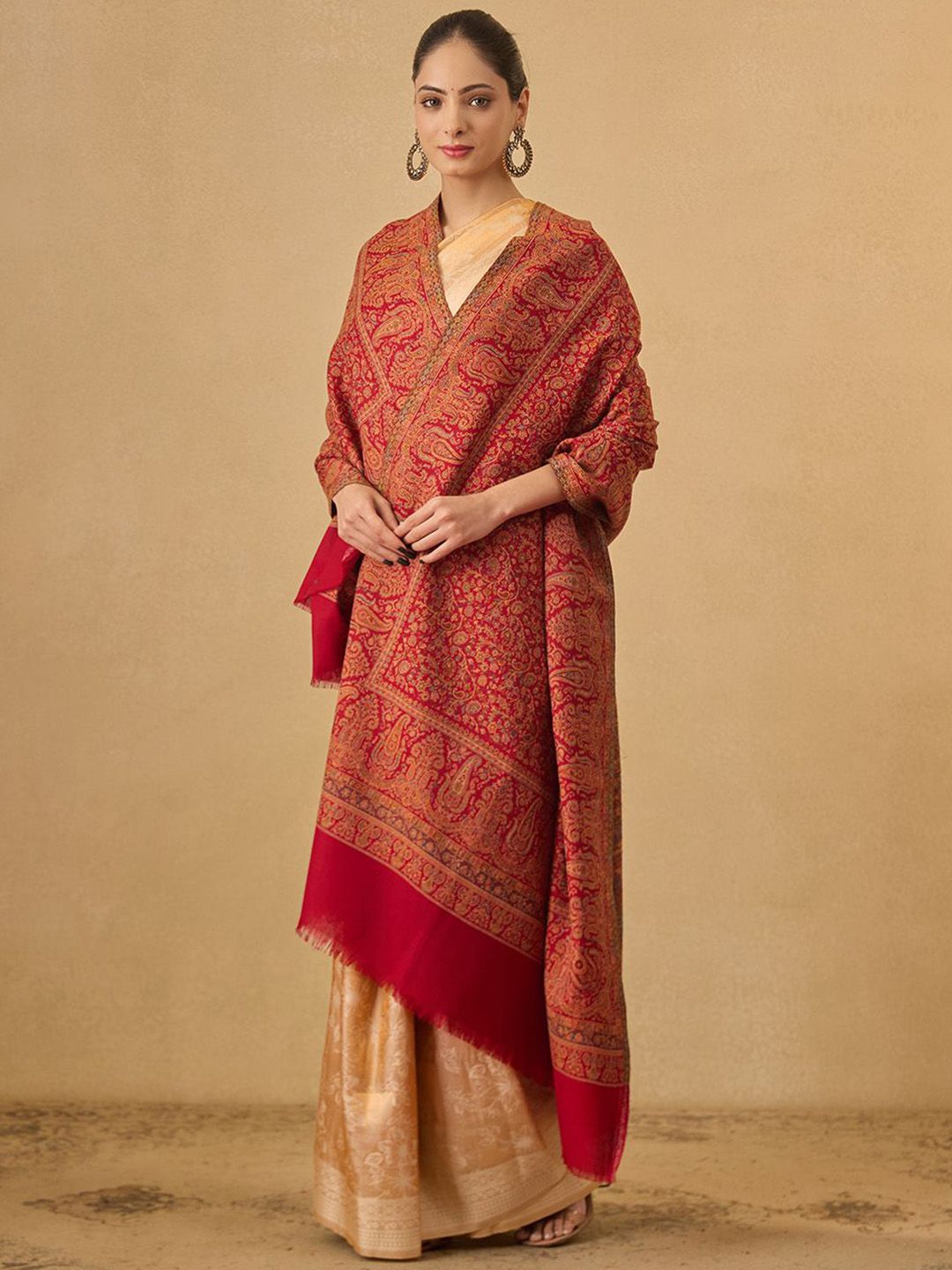 Dhiyona PA Floral Woven Design Jalwaa Jamawar Shawl