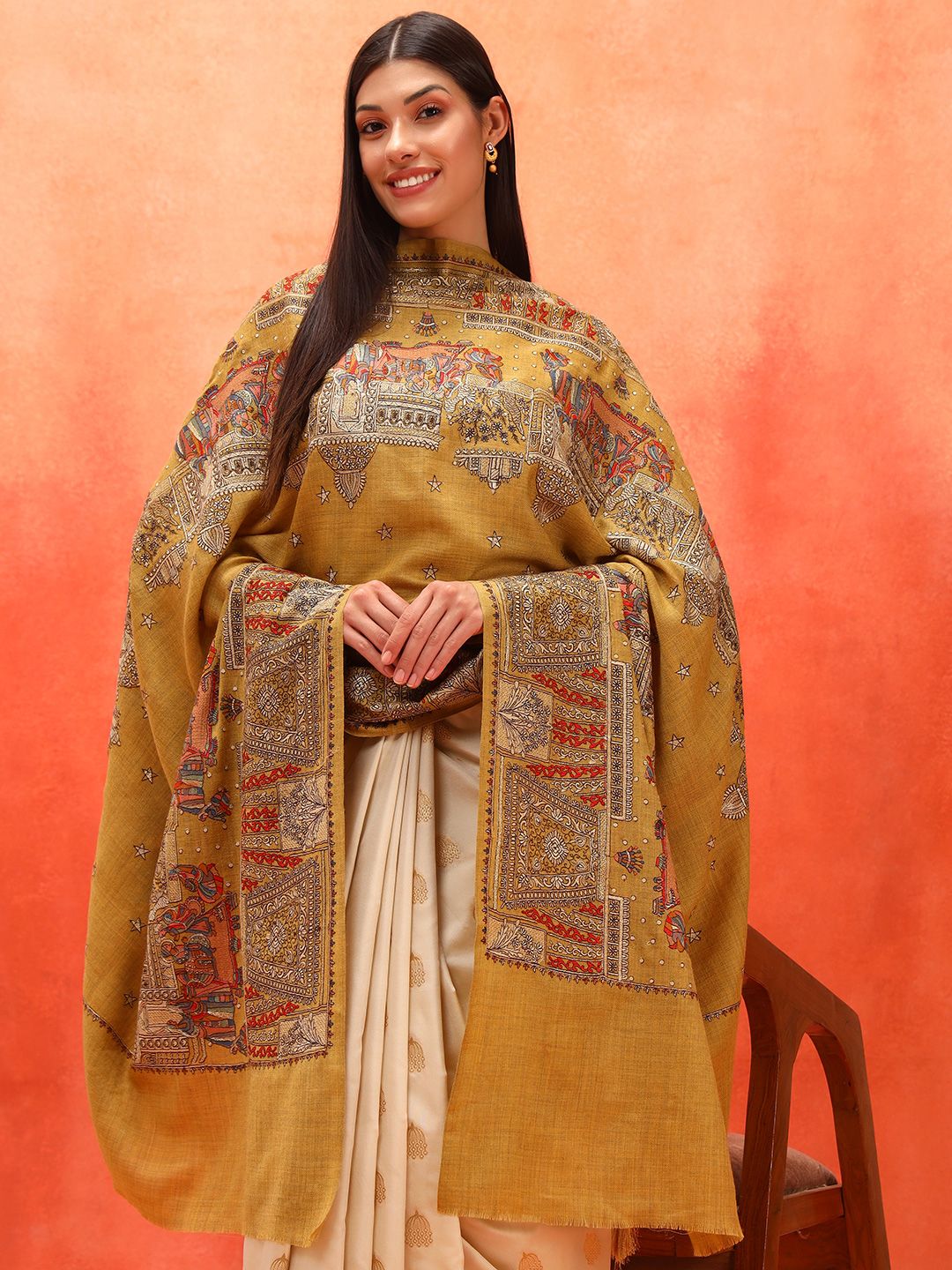 Dhiyona PA Paisley Embroidered Shawl