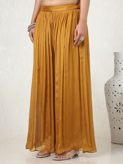 Dhiyona SO Women's Women Alina Cut Floral Regular Sequinned Kurta with Palazzos & With Dupatta