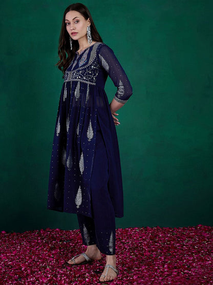 Dhiyona SN Women's Embroidered Kurta & Palazzo Set