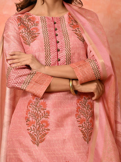 Dhiyona SN Women's Floral Printed Kurta with Trousers & Dupatta