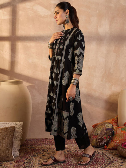 Dhiyona IE Printed Pure Cotton Tunic With Trouser