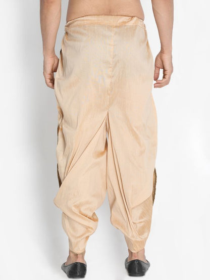 Men's Rose Gold Silk Blend  Dhoti