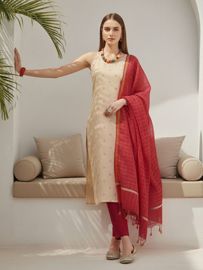 Dhiyona CH Women Printed Regular Kurta with Trousers & With Dupatta