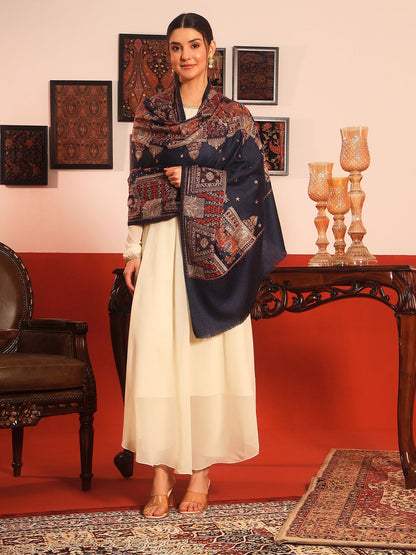 Dhiyona PA Paisley Embroidered Woollen Shawl