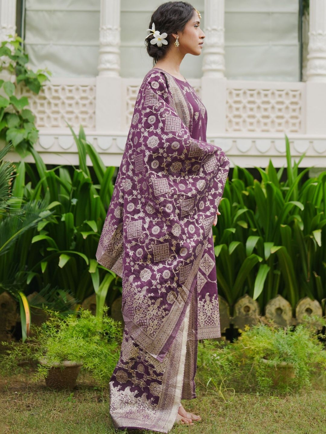 Women Ethnic Motifs Regular Kurta with Trousers & With Dupatta