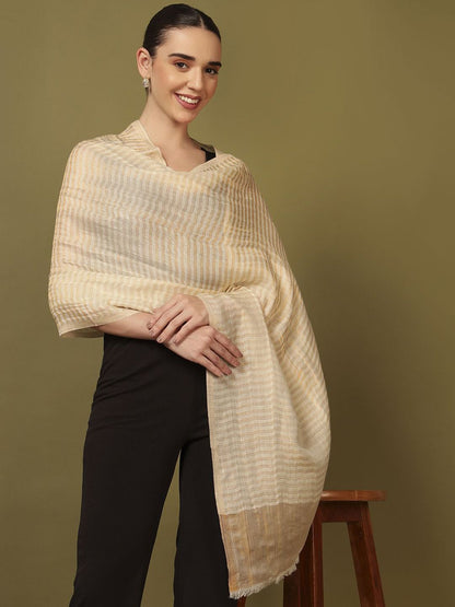 Dhiyona PA Striped Woven Design Shawl