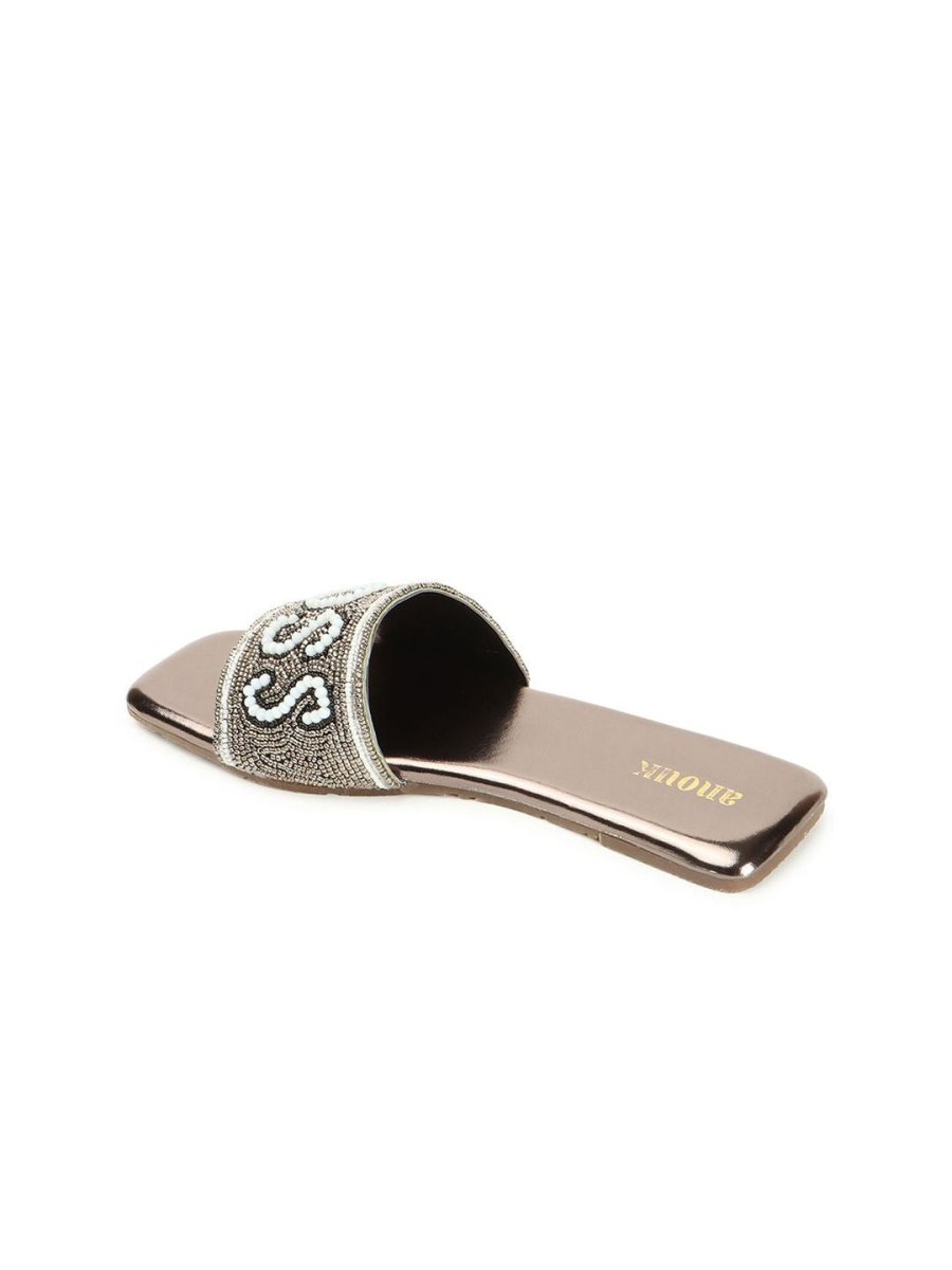 Dhiyona AK Women Embellished Ethnic Open Toe Flats