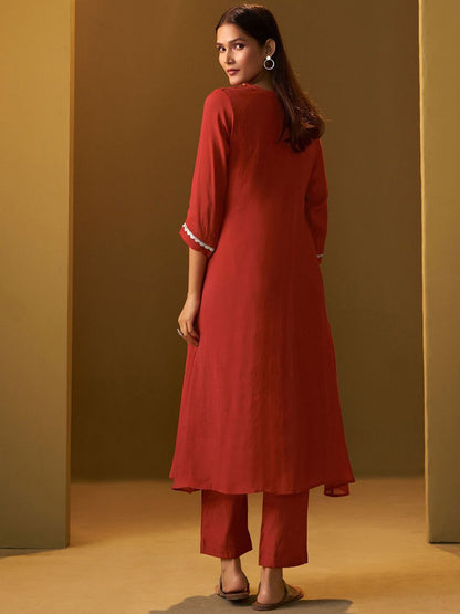 Dhiyona IE Women Embroidered Kurta & Trousers Co-Ords