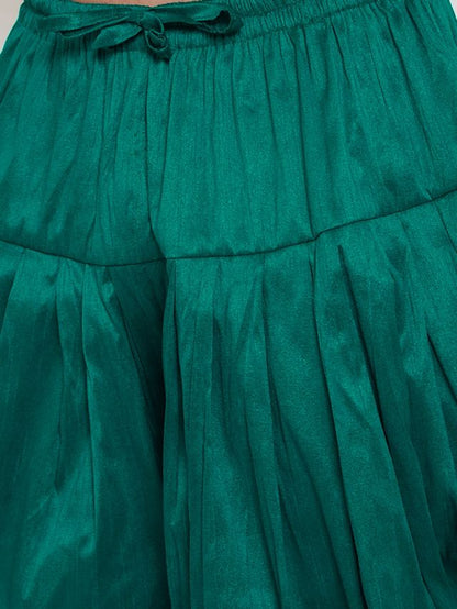 Men's Green Silk Blend Regular Dhoti