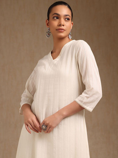 Dhiyona SO Women's Women Regular Pure Cotton Kurta with Palazzos