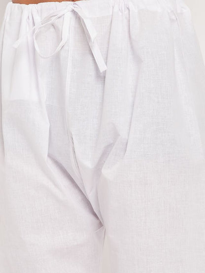 Men's Blue Cotton Straight Kurta Pyjama Set