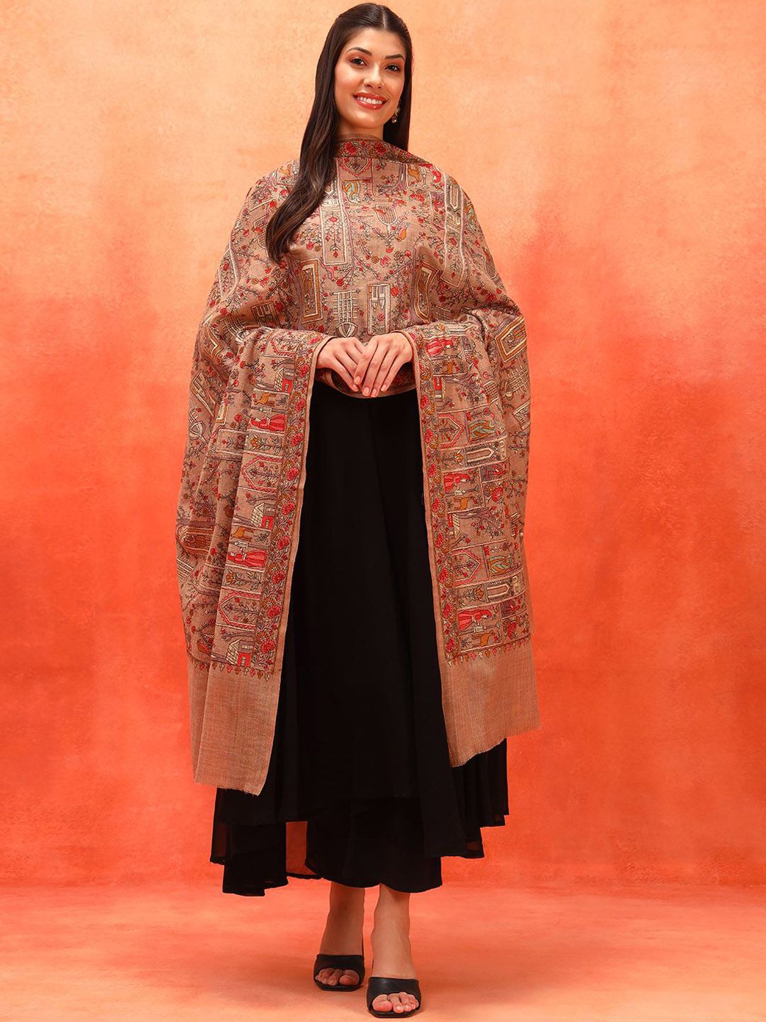 Dhiyona PA Floral Embroidered Arwina Shawl